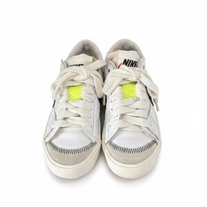 Nike Kids White and Gray Sneakers with Neon Accents